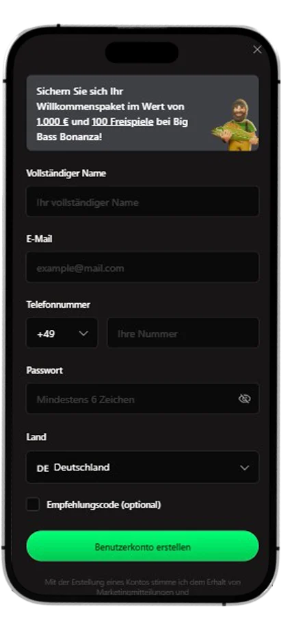 Betninja Casino Registrierung